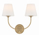 Crystorama - 2442-OP-VG - Two Light Wall Sconce - Sylvan - Vibrant Gold