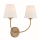Sylvan Two Light Wall Sconce (2442-OP-VG)