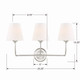 Sylvan Three Light Bathroom Vanity (2443-OP-BN)