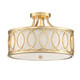 Crystorama - 285-GA - Three Light Semi Flush Mount - Graham - Antique Gold