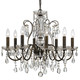Crystorama - 3028-EB-CL-SAQ - Eight Light Chandelier - Butler - English Bronze