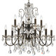 Crystorama - 3029-EB-CL-MWP - 12 Light Chandelier - Butler - English Bronze