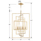 Capri Seven Light Chandelier (339-GA)