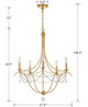 Metro Five Light Chandelier (425-GA)