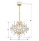 Maria Theresa Six Light Mini Chandelier (4405-GD-CL-I)
