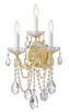 Crystorama - 4423-GD-CL-MWP - Three Light Wall Sconce - Maria Theresa - Gold