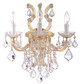 Crystorama - 4433-GD-CL-MWP - Three Light Wall Sconce - Maria Theresa - Gold