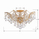 Maria Theresa Five Light Semi Flush Mount (4437-GD-CL-S)