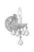 Crystorama - 4471-CH-CL-SAQ - One Light Wall Sconce - Maria Theresa - Polished Chrome
