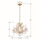 Maria Theresa Four Light Mini Chandelier (4474-GD-CL-MWP)