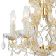 Maria Theresa Four Light Mini Chandelier (4474-GD-CL-SAQ)