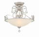 Crystorama - 5010-OS-CL-S - Three Light Semi Flush Mount - Ashton - Olde Silver