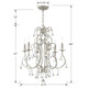 Ashton Six Light Chandelier (5016-OS-CL-S)