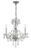Crystorama - 5044-CH-CL-MWP - Three Light Mini Chandelier - Traditional Crystal - Polished Chrome