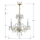 Traditional Crystal Three Light Mini Chandelier (5044-PB-CL-S)