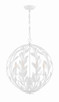 Crystorama - 506-MT - Six Light Chandelier - Broche - Matte White
