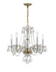 Crystorama - 5085-PB-CL-SAQ - Five Light Chandelier - Traditional Crystal - Polished Brass