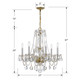 Traditional Crystal Six Light Chandelier (5086-PB-CL-SAQ)