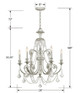 Regis Six Light Chandelier (5116-OS-CL-MWP)