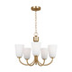 Generation Lighting - GLC1115SB - Five Light Chandelier - Miles - Satin Brass