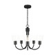 Generation Lighting - GLC1145MBK - Five Light Chandelier - Miles - Midnight Black