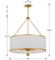 Broche Eight Light Chandelier (515-GA)