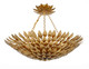 Crystorama - 517-GA_CEILING - Six Light Semi Flush Mount - Broche - Antique Gold