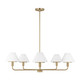 Generation Lighting - GLC1235SB - Five Light Chandelier - Mendota - Satin Brass