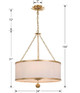 Broche Six Light Chandelier (518-GA)
