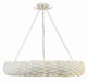 Crystorama - 538-MT - Eight Light Pendant - Broche - Matte White