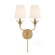 Crystorama - 562-GA - Two Light Wall Sconce - Broche - Antique Gold