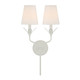 Crystorama - 562-MT - Two Light Wall Sconce - Broche - Matte White