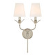 Crystorama - 562-SA - Two Light Wall Sconce - Broche - Antique Silver