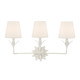 Crystorama - 573-OP-MT - Three Light Bath - Broche - Matte White