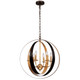 Luna Six Light Chandelier (585-EB-GA)