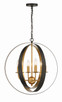 Luna Six Light Chandelier (585-EB-GA)