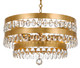 Crystorama - 6106-GA - Five Light Chandelier - Perla - Antique Gold