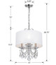 Othello Three Light Mini Chandelier (6623-CH-CL-SAQ)