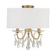 Crystorama - 6623-VG-CL-MWP_CEILING - Three Light Semi Flush Mount - Othello - Vibrant Gold