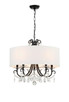 Crystorama - 6625-MK-CL-MWP - Five Light Chandelier - Othello - Matte Black