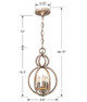 Garland Three Light Mini Chandelier (6760-DT)