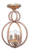 Crystorama - 6760-DT_CEILING - Three Light Semi Flush Mount - Garland - Distressed Twilight