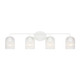 Generation Lighting - GLV1134MWT - Four Light Vanity - Eisele - Matte White