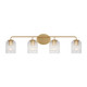 Generation Lighting - GLV1134SB - Four Light Vanity - Eisele - Satin Brass