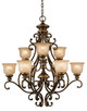 Crystorama - 7409-BU - Nine Light Chandelier - Norwalk - Bronze Umber