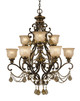 Crystorama - 7509-BU-GT-MWP - Nine Light Chandelier - Norwalk - Bronze Umber
