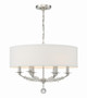 Crystorama - 8016-PN - Six Light Chandelier - Mirage - Polished Nickel
