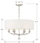 Mirage Six Light Chandelier (8016-PN)