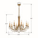 Bridgehampton Eight Light Chandelier (8828-GA-CL-S)