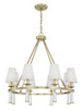 Crystorama - 8867-AG - Eight Light Chandelier - Baxter - Aged Brass